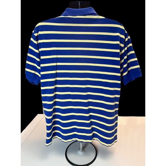 Vintage Disney Store Goofy Polo Shirt Blue Yellow Stripe XL 90s Embroidered Logo - Picture 2 of 11